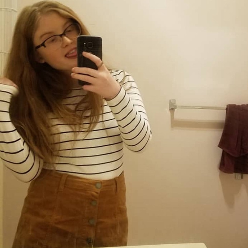 Black and White Striped Longsleeve Tee